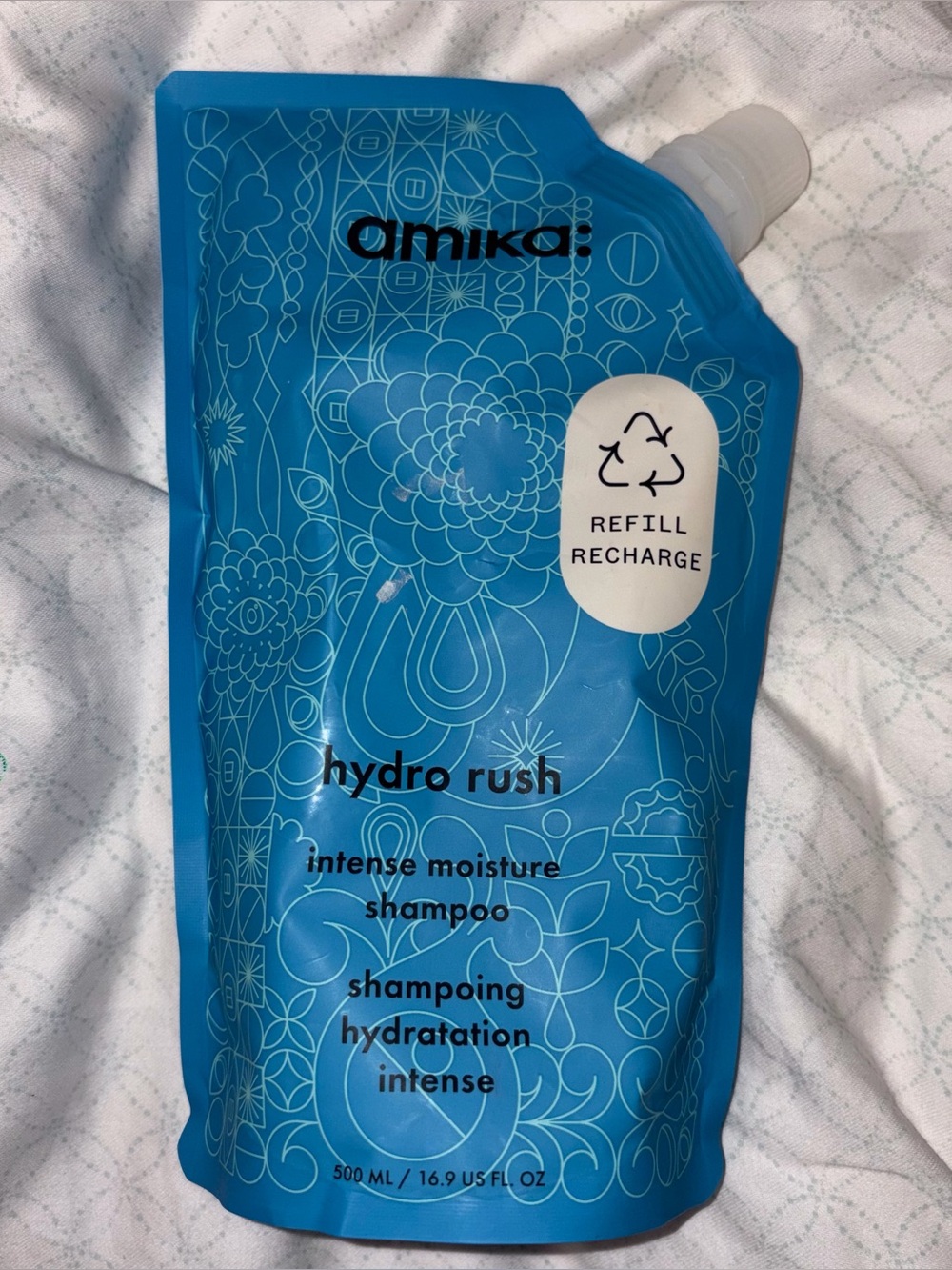 Amika Hydro Rush Intense Moisture Shampoo Refill 16.9 oz New!